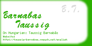 barnabas taussig business card